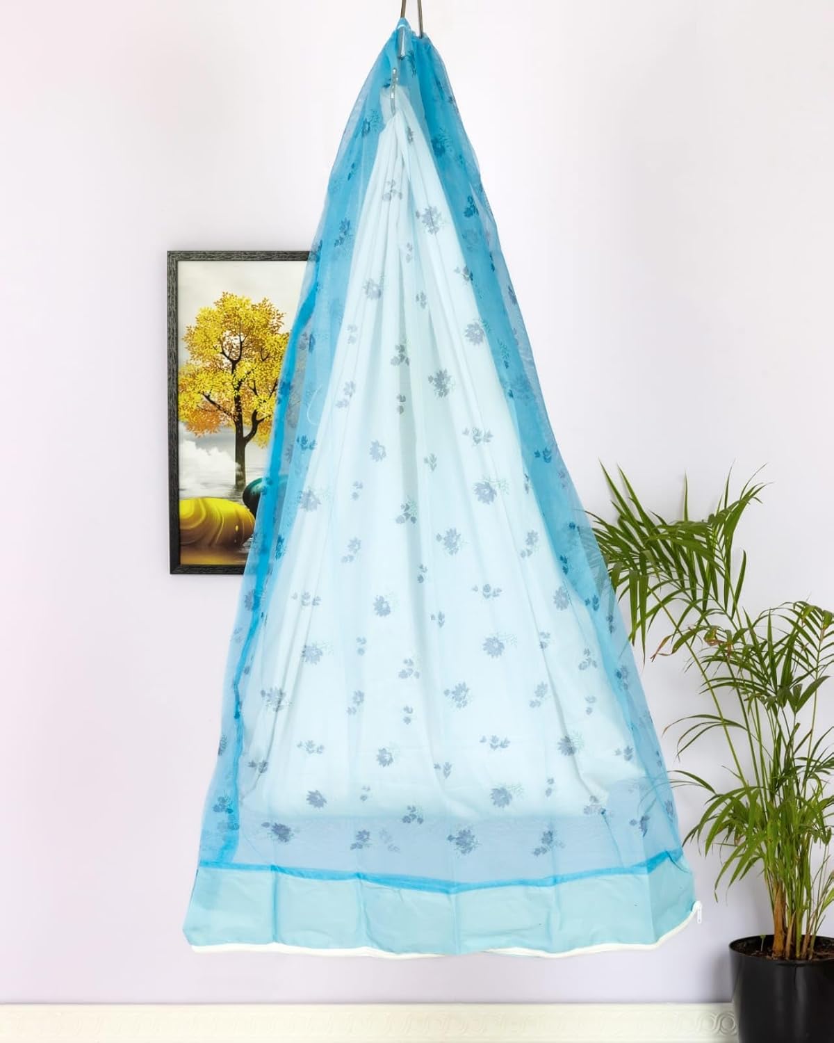 Everbaby Mosquito net for Jhula/Thotil/Cradle - Blue